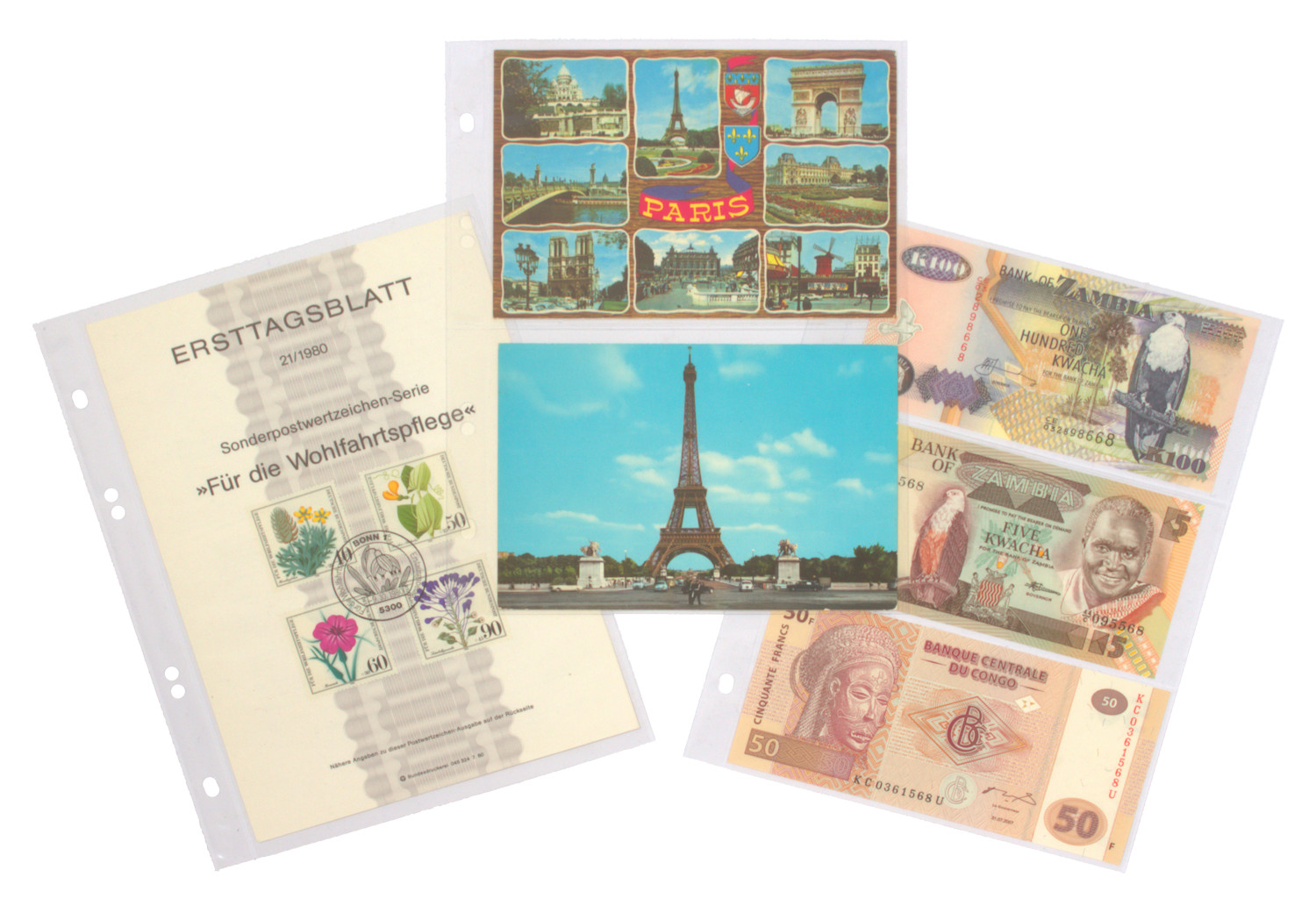 Small Additional Pages for ETBs, Postcards and Banknotes