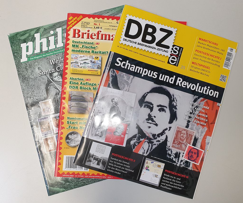 Bonus: Drei ältere Briefmarken-Zeitschriften kostenlos