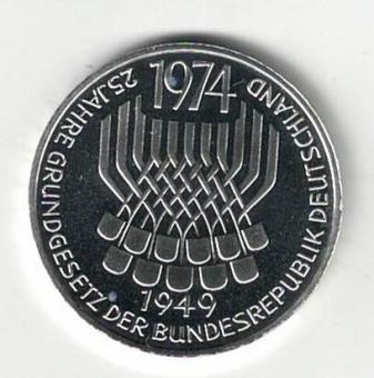 Bonus: 5 DM Silbermünze 25 Jahre Grundgesetz der Bundesrepublik Deutschland 