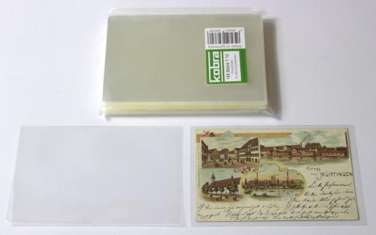 Schutzhüllen dünne Qualität für alte Ansichtskarten (100 Stück) 
