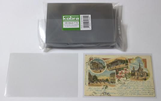 Protective Covers for Old Postcards Made of Hard Foil 